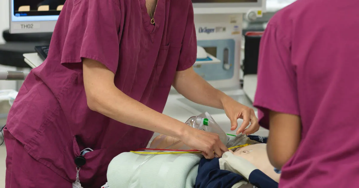 A paediatric emergency airway training simulation on a mannequin