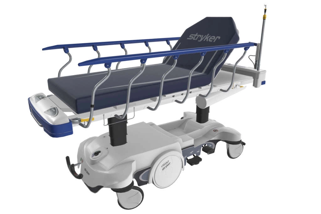 Computer-generated image of a hospital stretcher